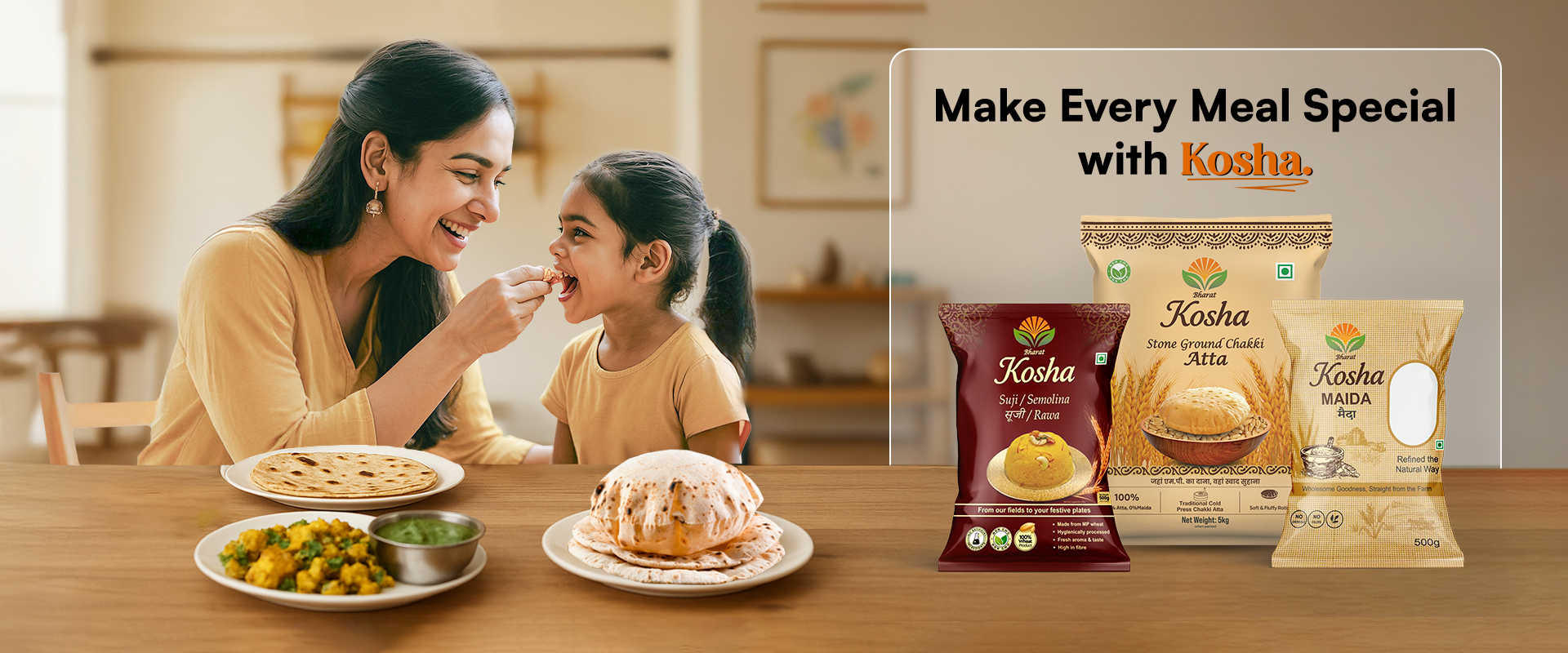 Mother and child preparing food